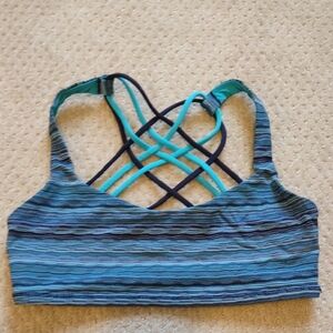 Lululemon Blue Strappy Sports Bra Size 6
